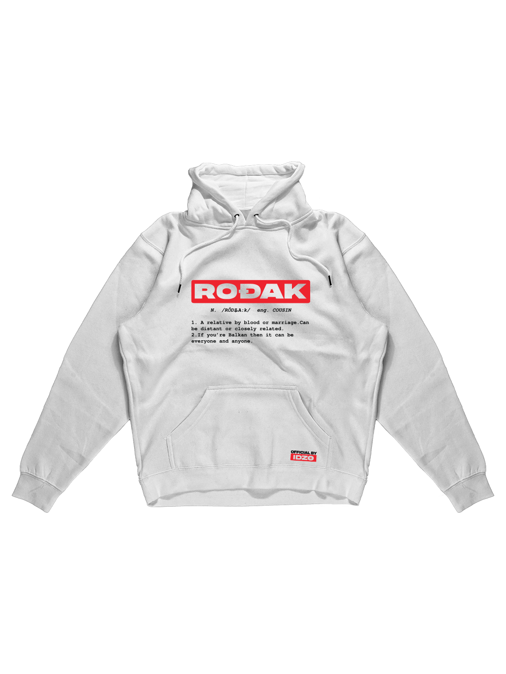 Idžo Rođak ENG White Hoodie